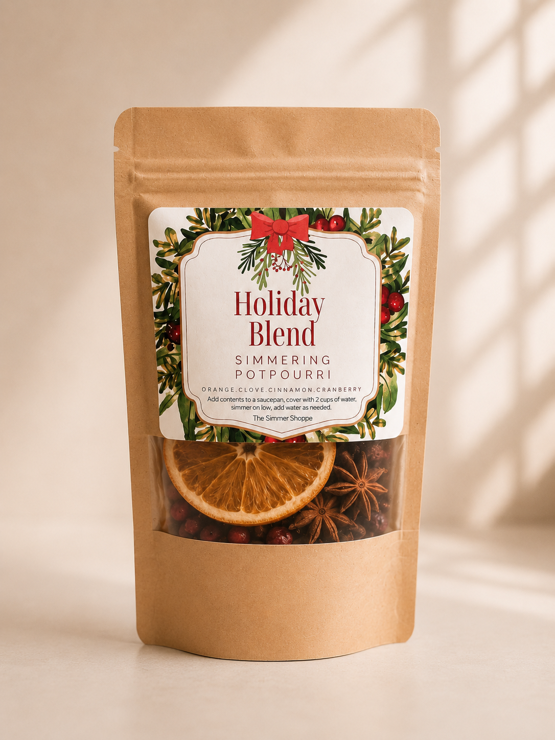 Holiday Stovetop Potpourri Simmer Kit | Cranberry, Orange & Cinnamon | Christmas Morning Scent