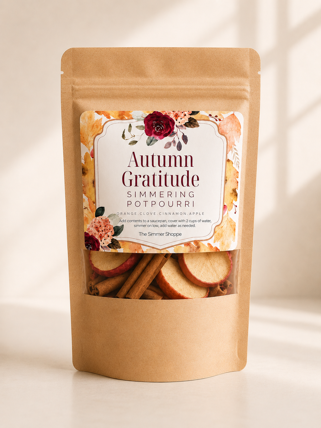 Fall Simmer Potpourri | Cozy Autumn Home Fragrance | Natural Seasonal Simmer Kit
